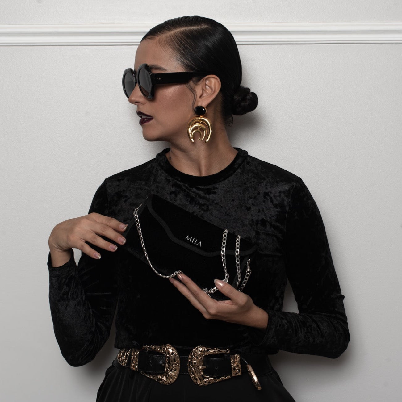 MINI SOBRE NEGRO TERCIOPELO